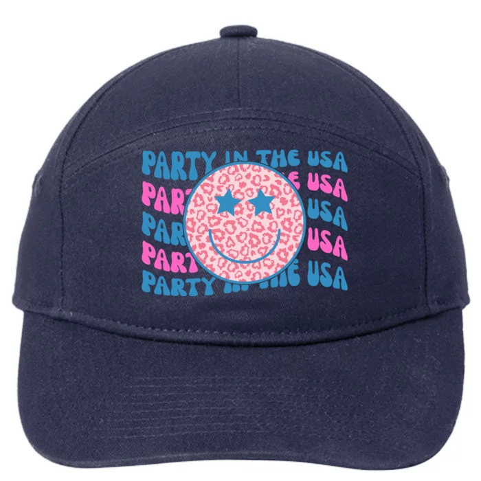 Party In The Usa Retro Smile Groovy 7-Panel Snapback Hat