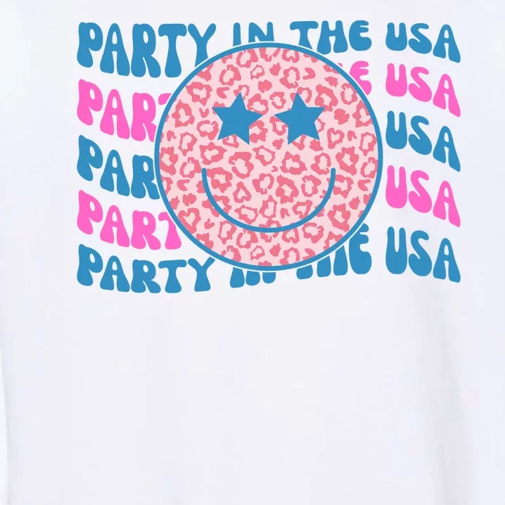 Party In The Usa Retro Smile Groovy Garment-Dyed Sweatshirt