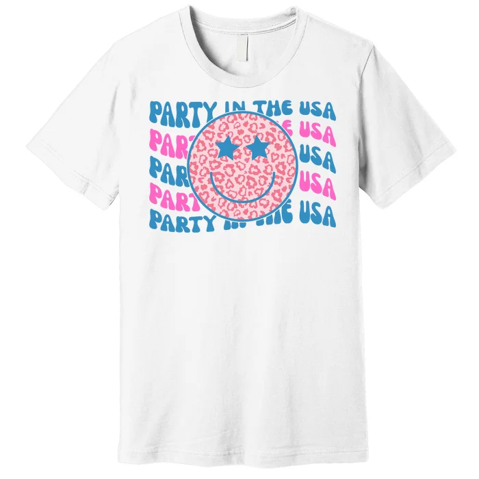 Party In The Usa Retro Smile Groovy Premium T-Shirt