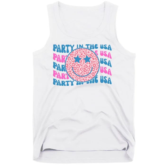 Party In The Usa Retro Smile Groovy Tank Top