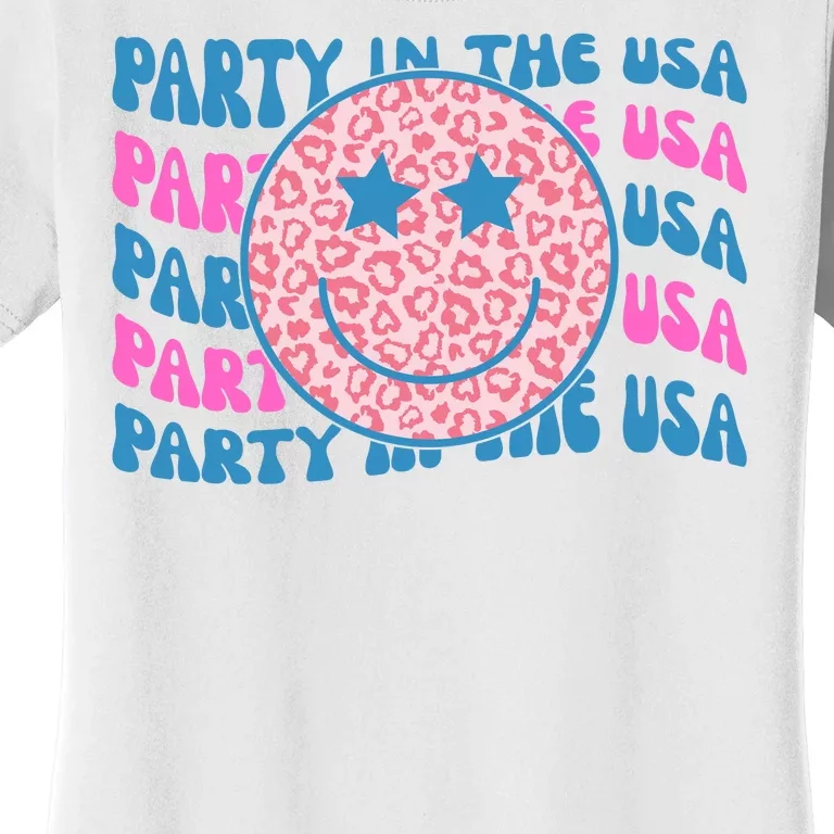 Party In The Usa Retro Smile Groovy Women's T-Shirt