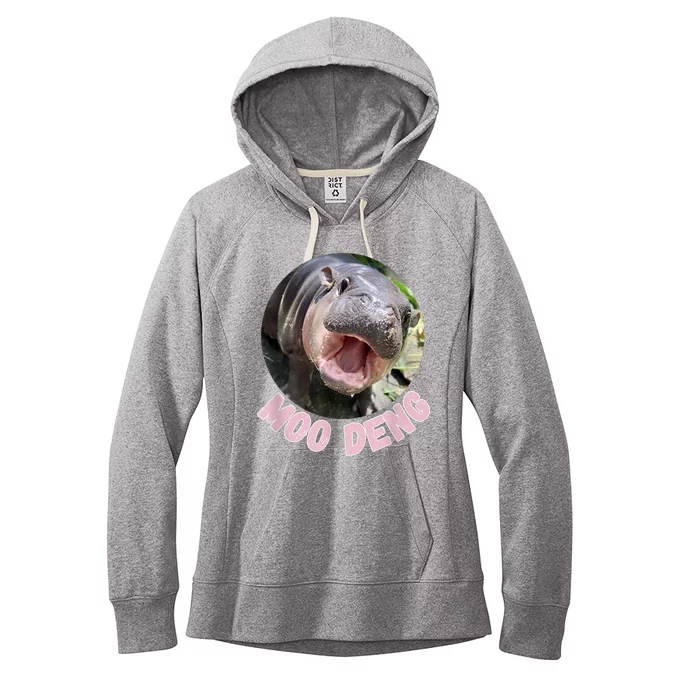 Pig In Thai Hippopotamus Cute Baby Hippo Moo Deng Bouncy Gift Women's Fleece Hoodie