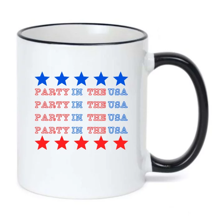 Party In The Usa Gift Black Color Changing Mug