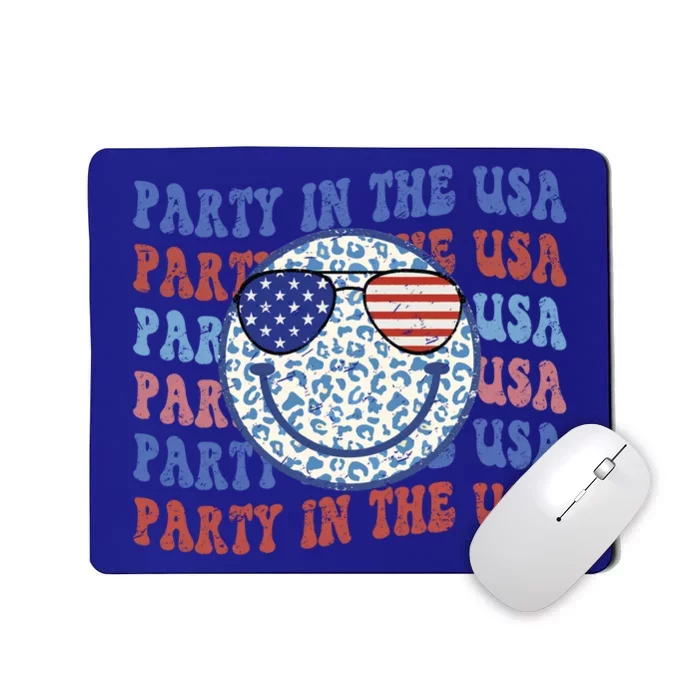 Party In The Usa Us Flag Lightning Bolt July 4th Us Patriot Great Gift Mousepad