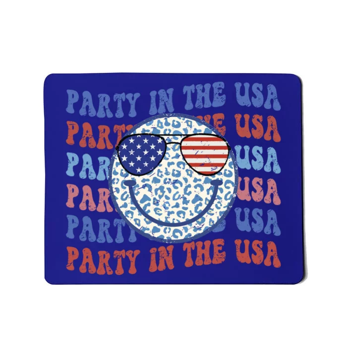 Party In The Usa Us Flag Lightning Bolt July 4th Us Patriot Great Gift Mousepad