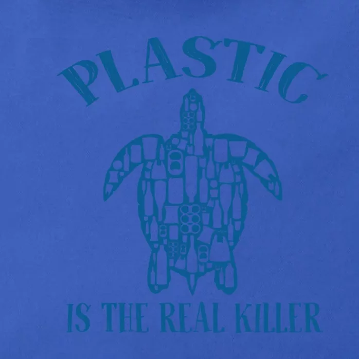 Plastic Is The Real Killer Turtle Lovers Protect Ocean Gift Zip Tote Bag