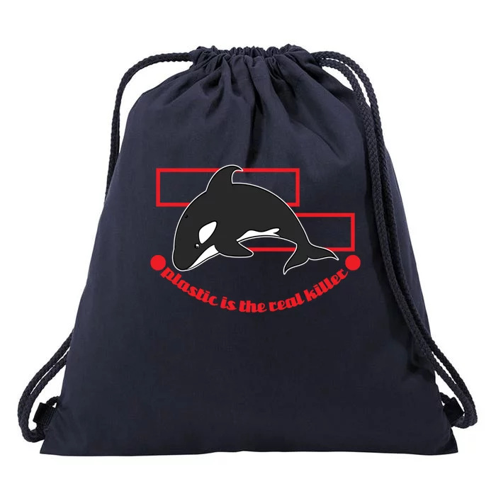 Plastic Is The Real Killer Whale Gift Drawstring Bag