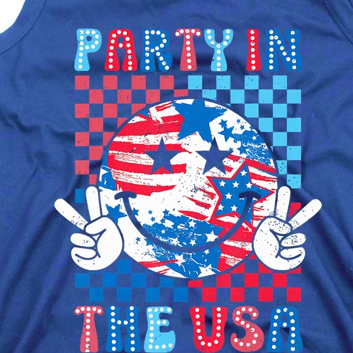 Party In The Usa 4th Of July Preppy Smile Tank Top