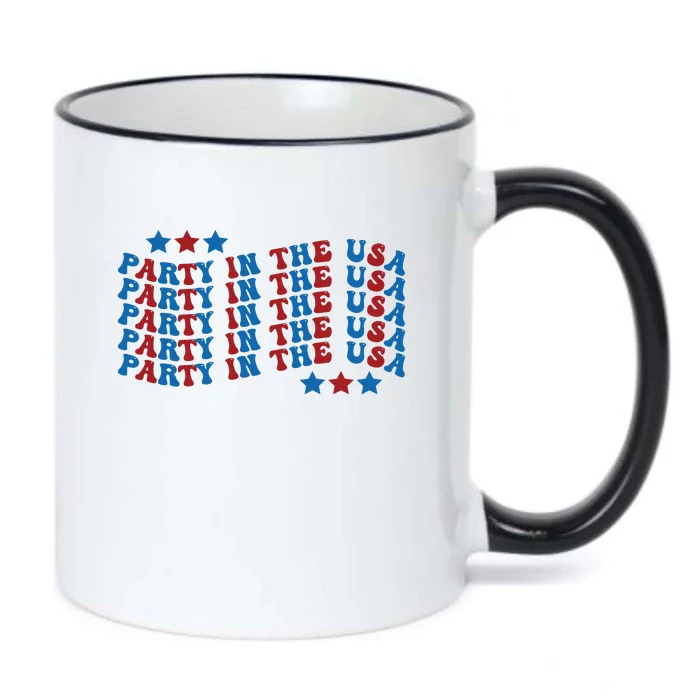 Party In The USA 4th Of July Black Color Changing Mug