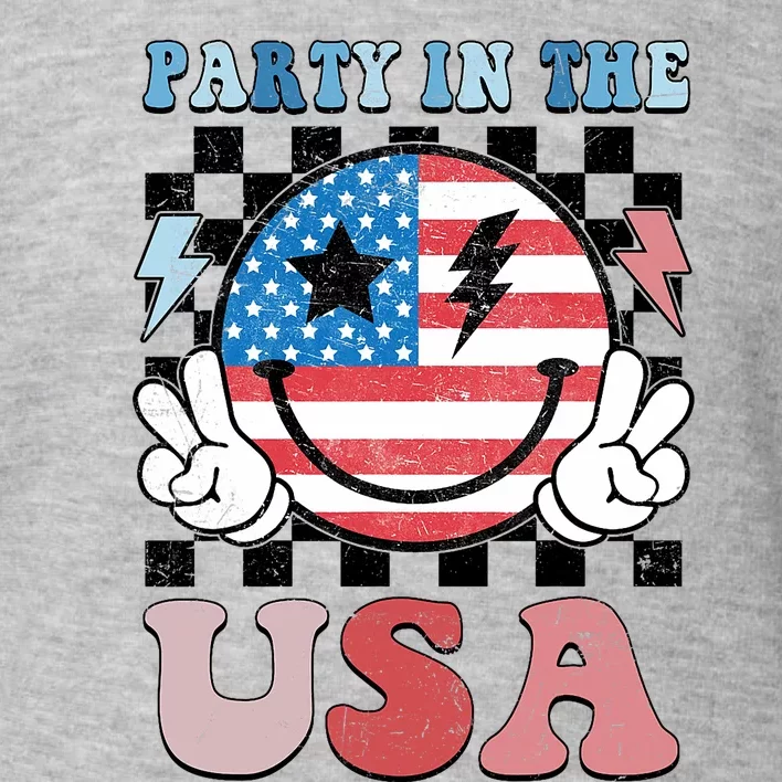 Party In The Usa Flag 4th Of July Toddler Sweatshirt