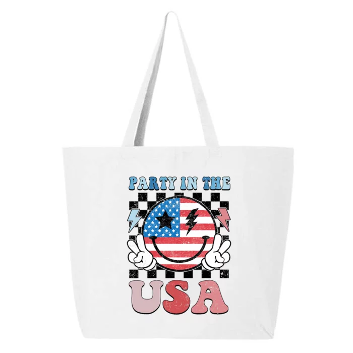 Party In The Usa Flag 4th Of July 25L Jumbo Tote