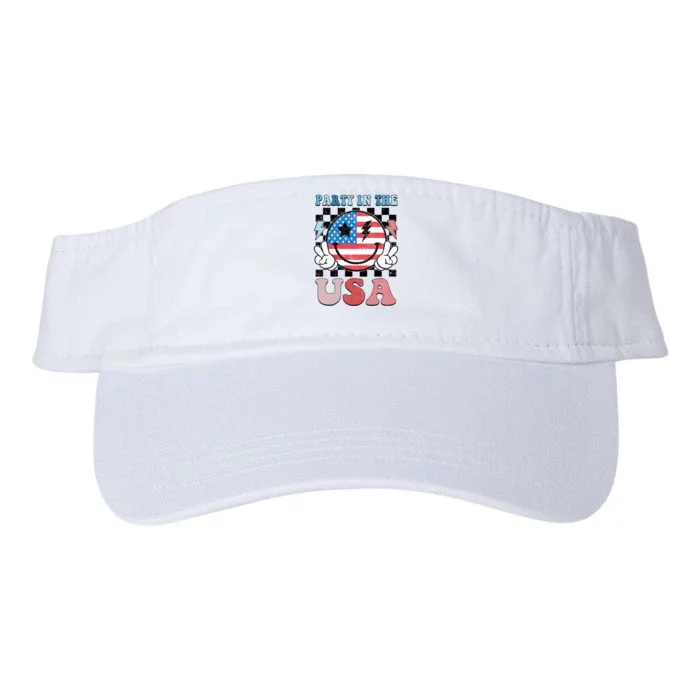 Party In The Usa Flag 4th Of July Valucap Bio-Washed Visor