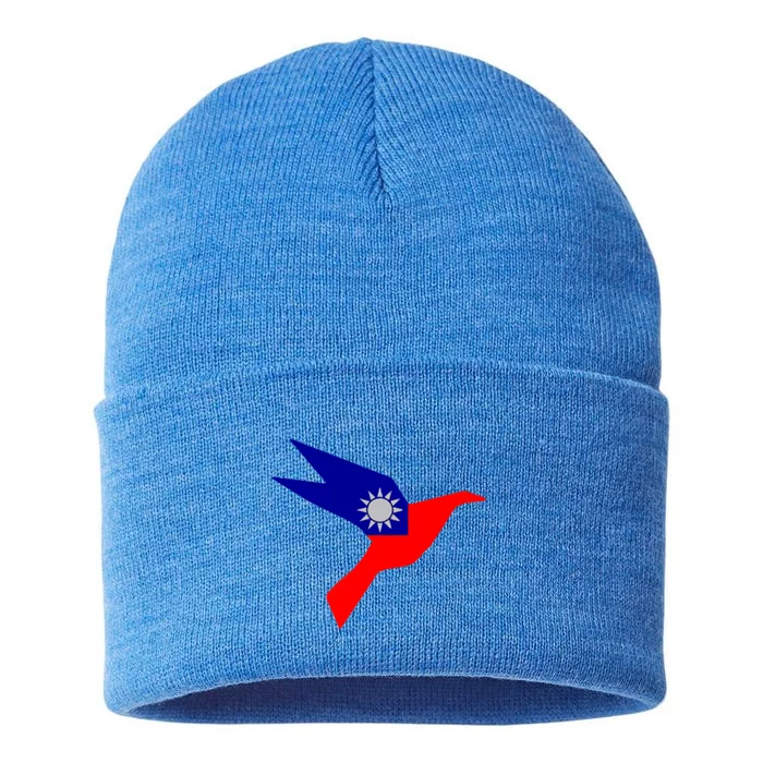 Peace In Taiwan Dove Stand With Taiwan Support Taiwan Gift Sustainable Knit Beanie