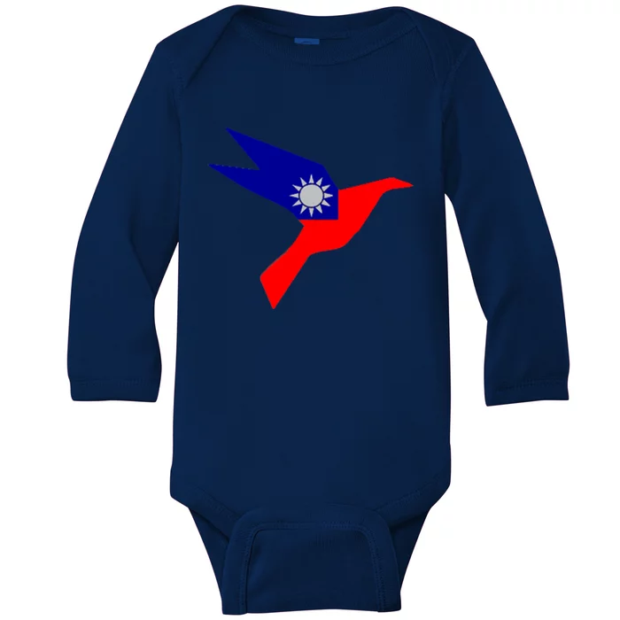 Peace In Taiwan Dove Stand With Taiwan Support Taiwan Gift Baby Long Sleeve Bodysuit