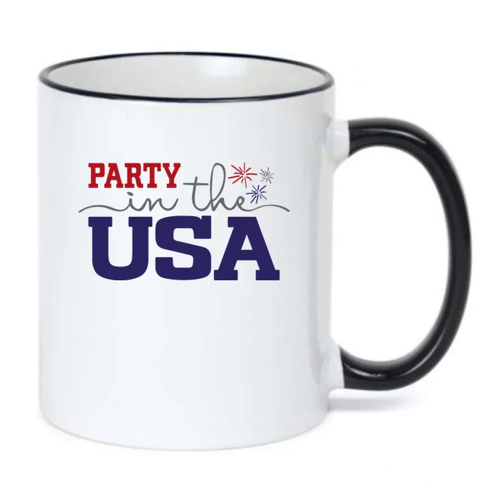 Party In The USA Fourth Of July Black Color Changing Mug