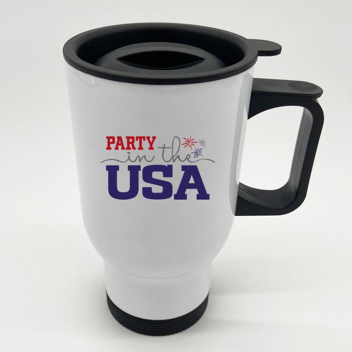 Party In The USA Fourth Of July Front & Back Stainless Steel Travel Mug