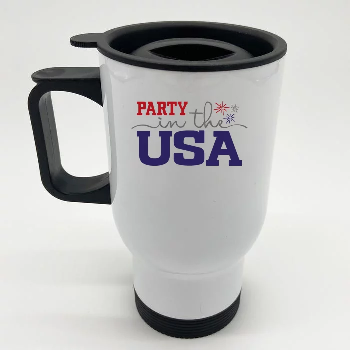 Party In The USA Fourth Of July Front & Back Stainless Steel Travel Mug