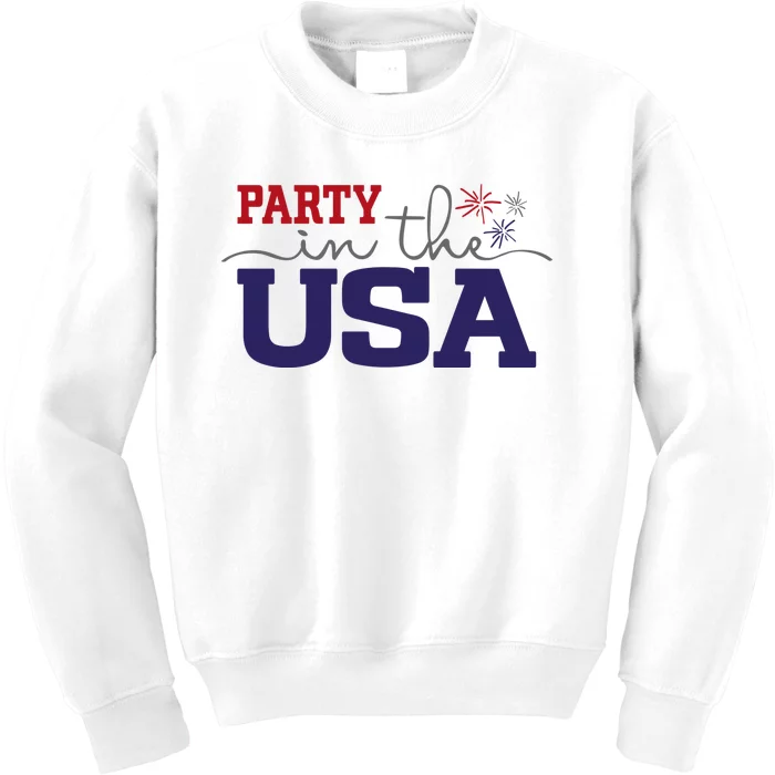 Party In The USA Fourth Of July Kids Sweatshirt