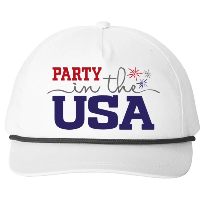 Party In The USA Fourth Of July Snapback Five-Panel Rope Hat