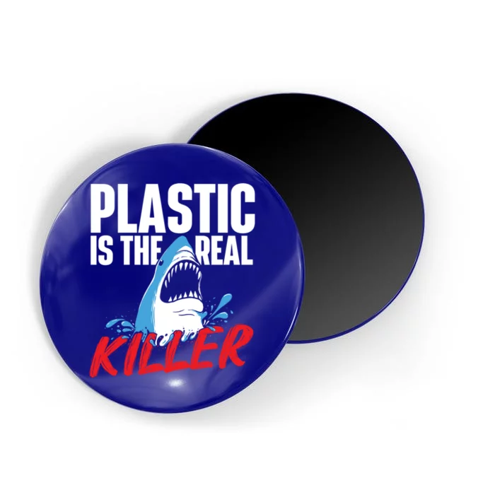 Plastic Is The Real Killer Gift Shark Lover Ocean Wildlife Gift Magnet