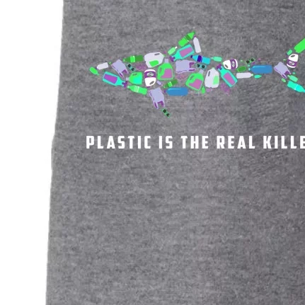 Plastic Is The Real Killer Costume Shark Save Ocean Cool Gift Doggie 3-End Fleece Hoodie