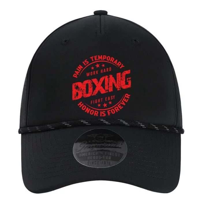 Pain Is Temporary Work Hard Boxing Fight Easy Honor Forever Gift Performance The Dyno Cap