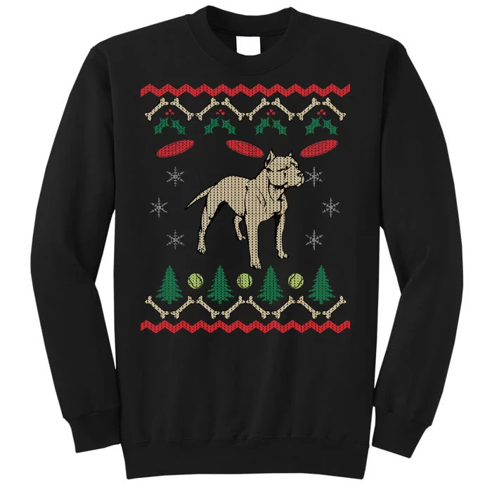 Pitbull Ugly Christmas Sweater Sweatshirt