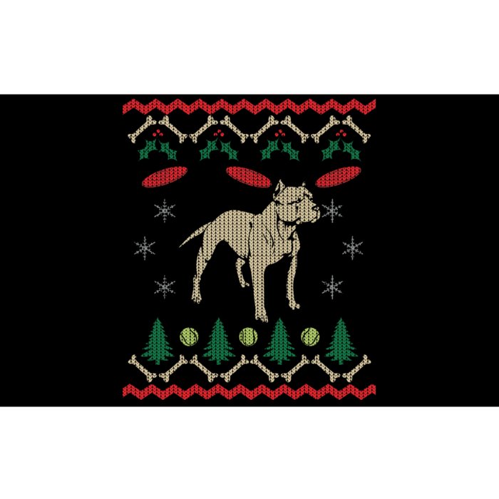 Pitbull Ugly Christmas Sweater Bumper Sticker