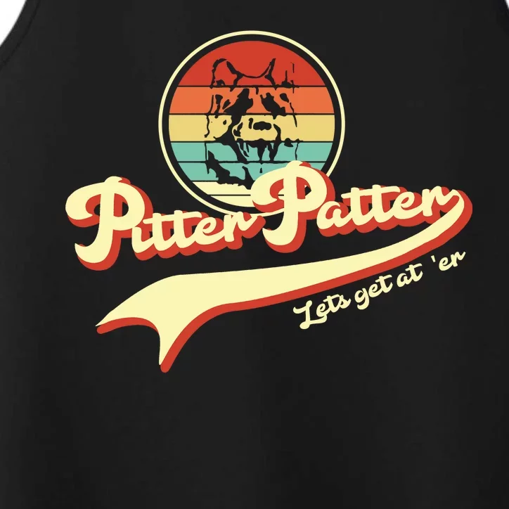 Pitter Patter Let's Get At Er Retro Performance Tank