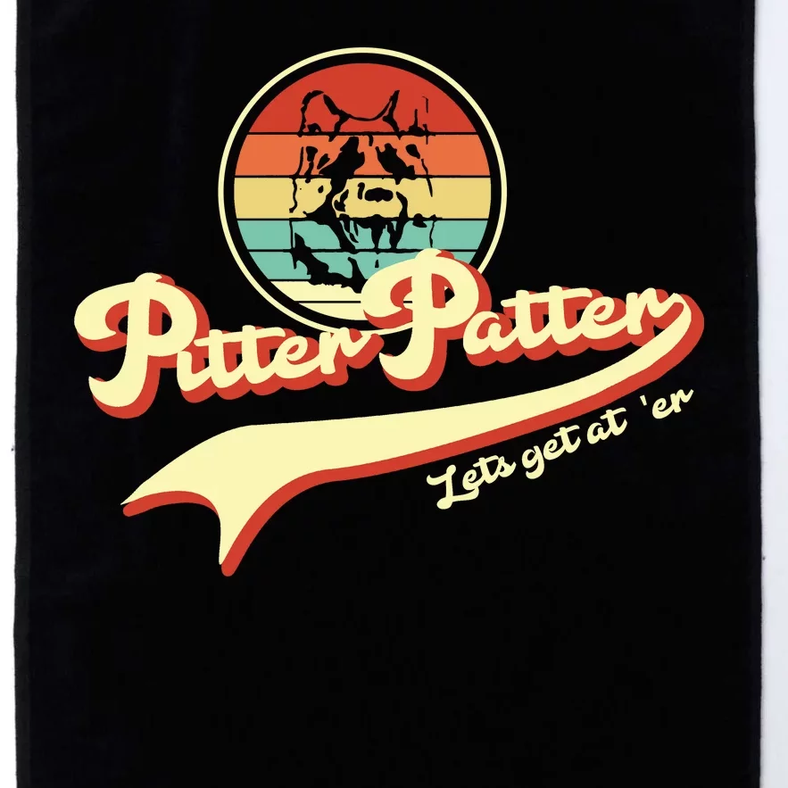 Pitter Patter Let's Get At Er Retro Platinum Collection Golf Towel