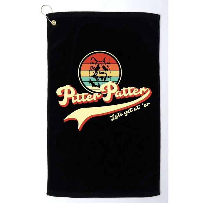 Pitter Patter Let's Get At Er Retro Platinum Collection Golf Towel