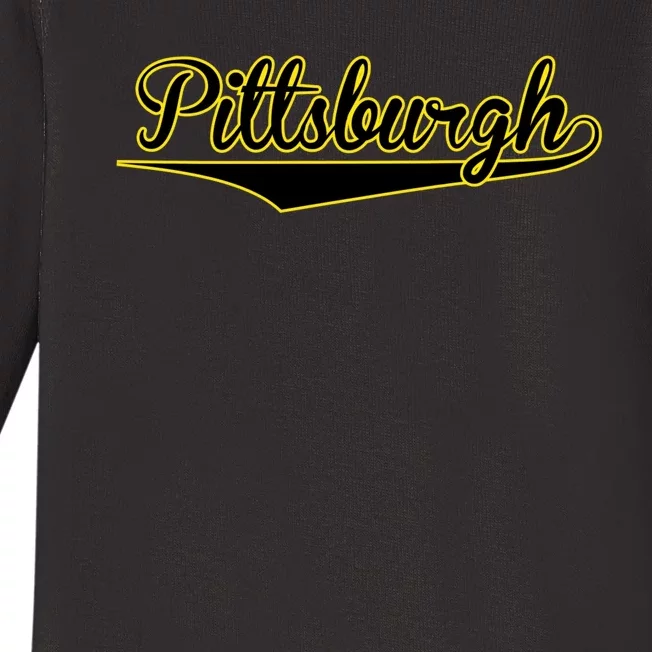 Pittsburgh Classic Baseball Logo Baby Long Sleeve Bodysuit