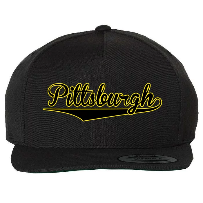 Pittsburgh Classic Baseball Logo Wool Snapback Cap