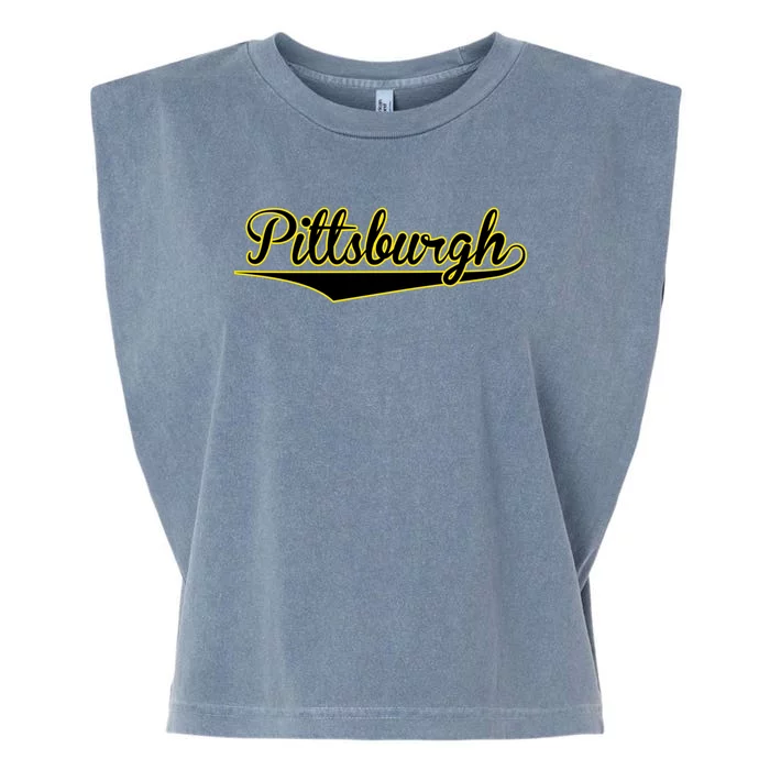 Pittsburgh Classic Baseball Logo Garment-Dyed Women's Muscle Tee