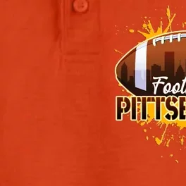 Pittsburgh Pennsylvania Skyline Football Fan Dry Zone Grid Performance Polo