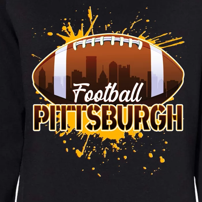 Pittsburgh Pennsylvania Skyline Football Fan Womens California Wash Sweatshirt