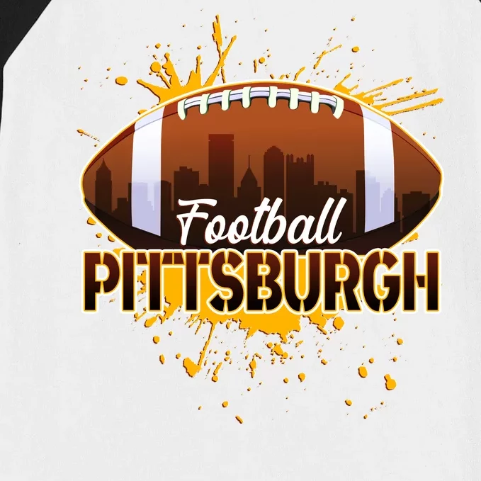 Pittsburgh Pennsylvania Skyline Football Fan Baseball Sleeve Shirt