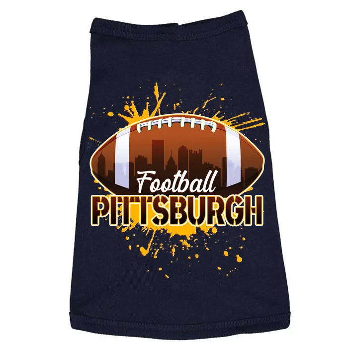 Pittsburgh Pennsylvania Skyline Football Fan Doggie Tank