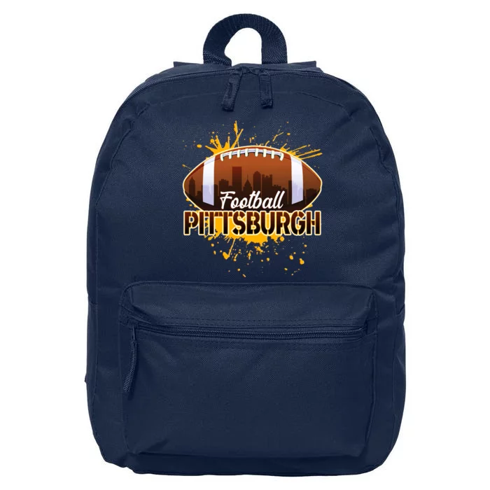 Pittsburgh Pennsylvania Skyline Football Fan 16 in Basic Backpack