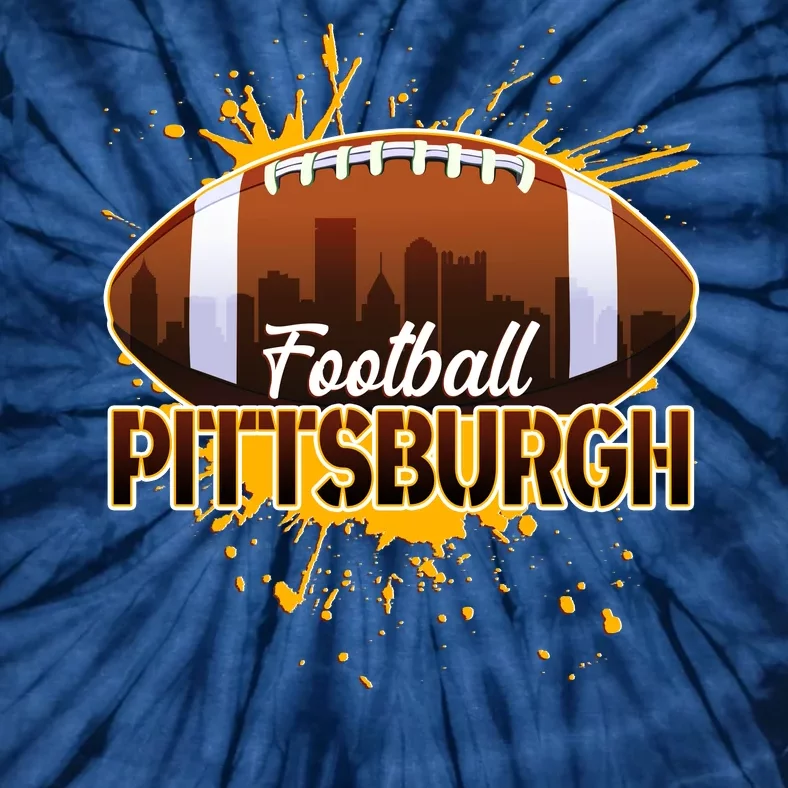 Pittsburgh Pennsylvania Skyline Football Fan Tie-Dye T-Shirt