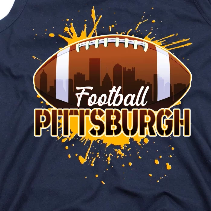 Pittsburgh Pennsylvania Skyline Football Fan Tank Top