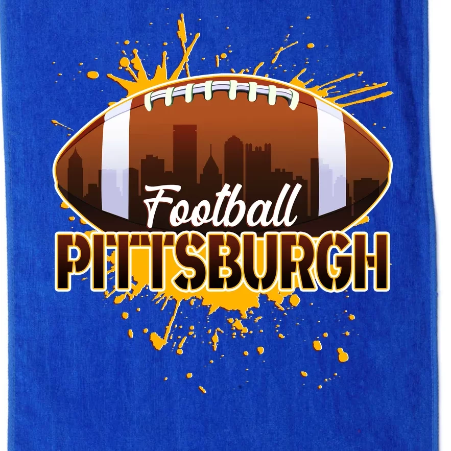 Pittsburgh Pennsylvania Skyline Football Fan Platinum Collection Golf Towel