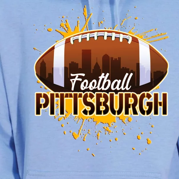 Pittsburgh Pennsylvania Skyline Football Fan Unisex Surf Hoodie