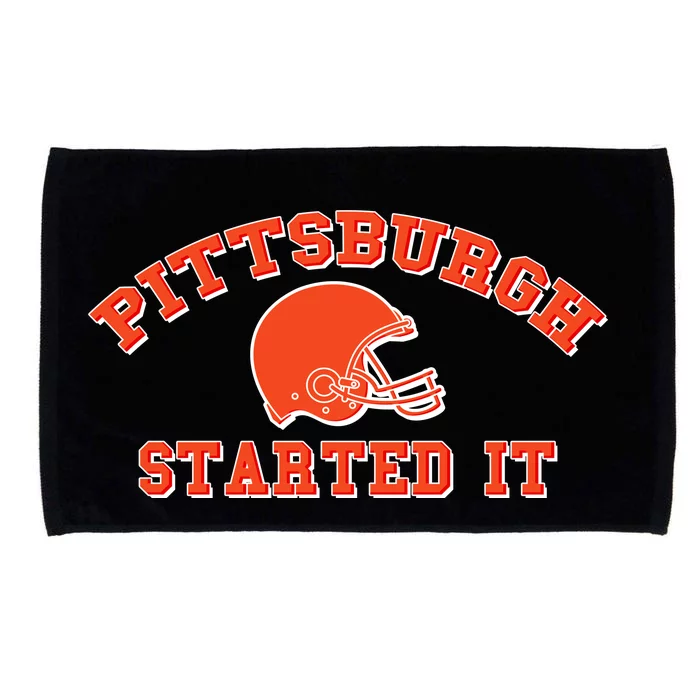 Pittsburgh Started It Football Microfiber Hand Towel