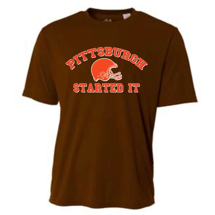 Pittsburgh Started It Football Cooling Performance Crew T-Shirt