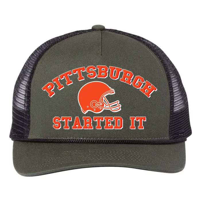 Pittsburgh Started It Football Retro Rope Trucker Hat Cap