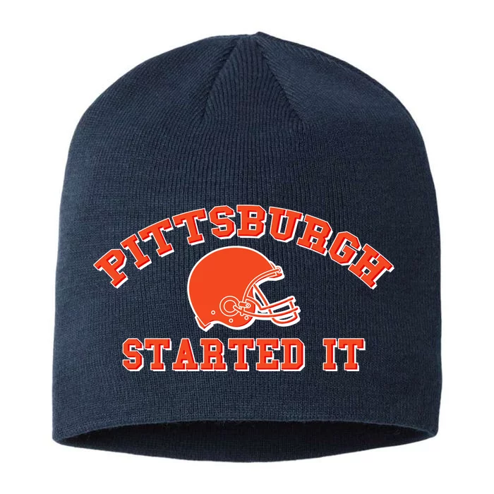 Pittsburgh Started It Football 8 1/2in Sustainable Knit Beanie