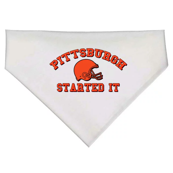 Pittsburgh Started It Football USA-Made Doggie Bandana