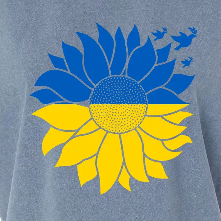 Peace in Ukraine Sunflower Design for Wo Ukrainian Flag Garment-Dyed Women's Muscle Tee