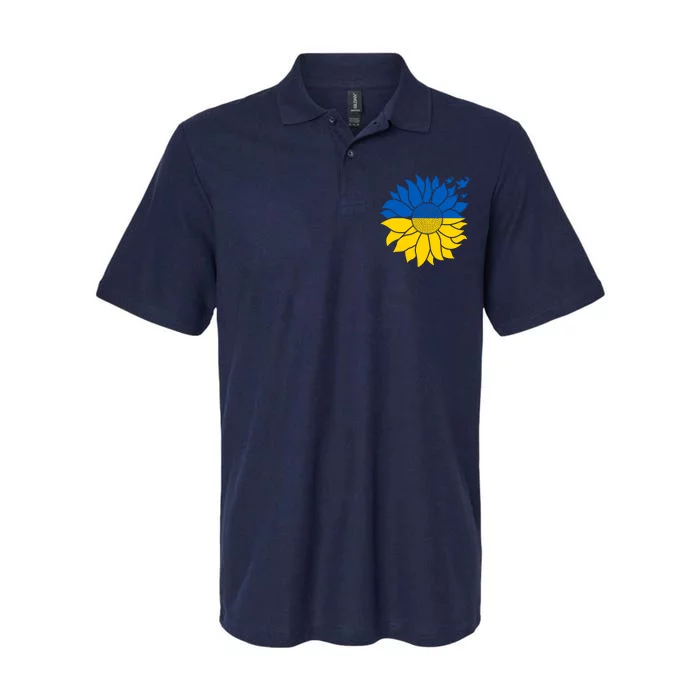 Peace in Ukraine Sunflower Design for Wo Ukrainian Flag Softstyle Adult Sport Polo